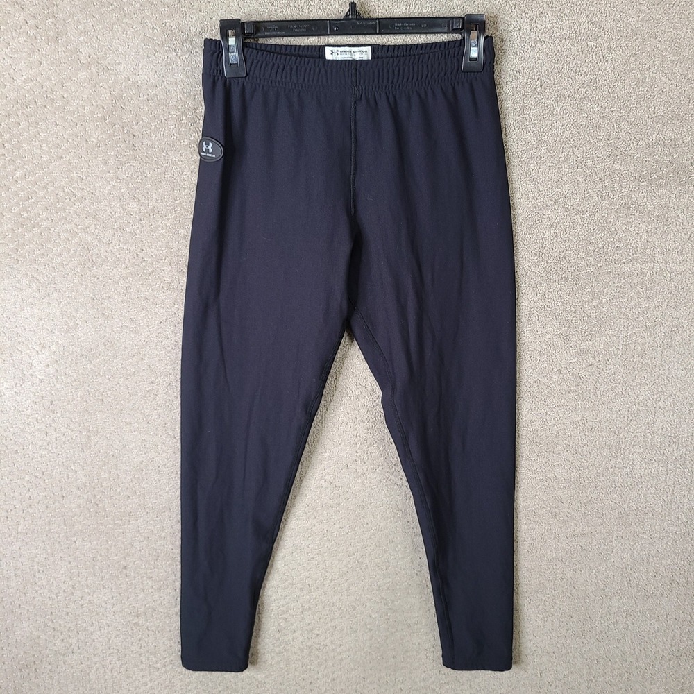 Under Armour Pants Women L Black Leggings Athletic Performance Drawstring Tights